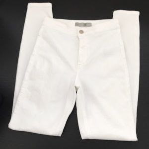 Topshop Petite White Joni Jeans